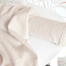 Natural Linen Fabric by the Yard - 100% Pure Organic Sewing Material - 58