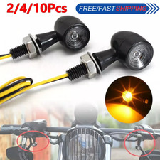 Motorcycle LED Bullet Mini Turn Signal Light Blinker For Bobber Cafe Racer Amber picture