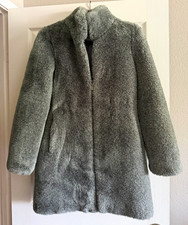 Calvin Klein Women’s Gray Mid-Length Overcoat XS Zip Lined Pockets picture