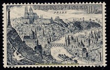 EBS Czechoslovakia 1955 - Aerial View of Prague - Michel 898 - MNH** picture
