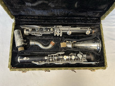 VINTAGE G. LEBLANC PARIS SOLID WOOD ALTO CLARINET + MOUTHPIECE + ORIGINAL CASE picture