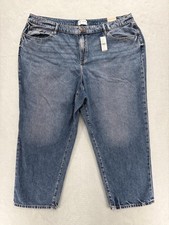 Lane Bryant Boyfriend Jeans Womens 24 Plus Blue Mid Rise Relaxed Crop Denim NWT picture