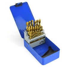 29 PC TITANIUM COATED METAL STEEL DRILL BIT SET INDEX FOR METAL STEEL picture