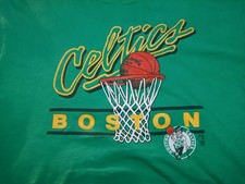VINTAGE Salem Boston Celtics NBA RARE Basketball Hoop Graphic Shirt Size XL picture