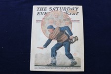 1928 SEPTEMBER 29 THE SATURDAY EVENING POST MAGAZINE - BASEBALL UMPIRE - E 33625 picture
