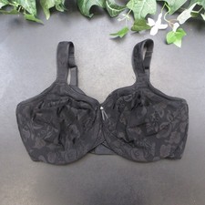 Wacoal Women's Bra Black 38DDD Full Coverage Floral Lace Underwire Adjustable picture