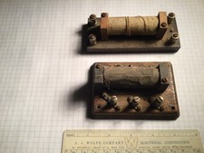 2 antique early electric induction coils picture