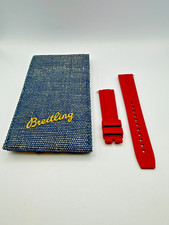 Breitling Red Diver Pro Rubber Strap 18mm — Unworn — OEM Genuine picture