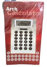Vintage Arch SOLAR Calculator from Target 2001 Silver in Sealed Box picture