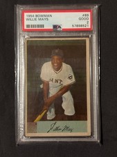 1954 BOWMAN # 89 Willie Mays PSA 2 GOOD # 57898521  NEW YORK GIANTS picture