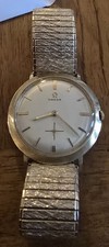 VTG Omega Swiss Watch 1959 N6614 302 Caliber 17 Gem 14k Gold VG Cond Used picture