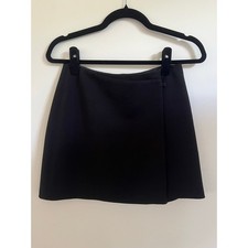 Vintage 90’s Y2K Bebe Wrap Women’s Mini Skirt Sz 4 Classic Minimalist picture