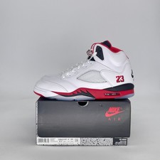 Size 11.5M/13W - Jordan 5 Retro Fire Red Black Tongue (2025) HQ7978-101 picture