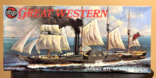 Vintage 1976 AIRFIX GREAT WESTERN Model Kit Steam Ship Sailboat picture