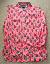 Talbots Womens Collared Button Front Woven Cotton Print Shirt Sz L picture