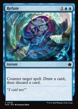 MTG Magic the Gathering Refute (48/789) Foundations LP picture