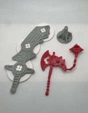 Vintage Rotar Full Set Weapon Axe Accessory Pedestal Replacement REPRO Part MOTU picture
