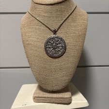 Vtg 2002 Paul Borda 925  Sterling Silver Wheel of the Year Wicca Pendant picture