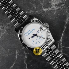 Custom Made 36mm Who Cares I'm Already Late DJ Watch NH35 Regulated Movement picture