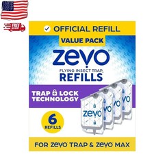 Zevo Flying Insect Trap Refill Cartridges -Easy to Use (6 Refill Cartridges) picture