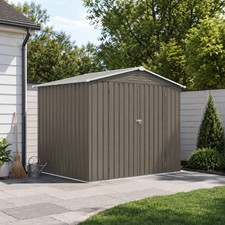 8x6 FT Metal Storage Shed Tool House w/Vents & Lockable Door Garden Olive Grey picture
