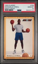 1993 Classic Draft Picks #104 Shaquille O'Neal Draft Picks PSA 10 Magic HOF NBA picture