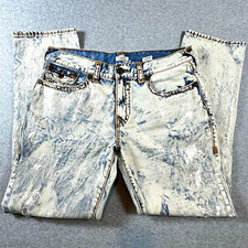 True Religion Ricky Flap Super T Jeans – Heavy Bleach & Paint Splatter Wash picture