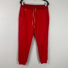 FIGS Zamora High Waist Jogger Scrub Pants Size Small Red W23SW2016 picture
