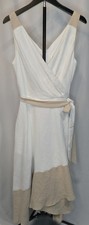 NEW Harper Rose Gorgeous Size 8 White & Tan Dress picture