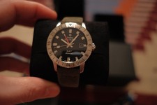 Zodiac Super Sea Wolf GMT Automatic Black Silver Mens Watch ZO9405  picture