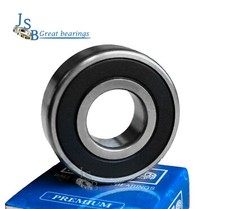 (Qty.10) 6201-1/2-2RS C3 EMQ Premium Ball Bearings ABEC3 6201-8-2RS 1/2” ID picture