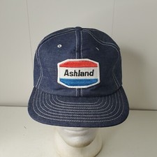 Vintage Ashland Chemical Company Louisville MFG Denim Snapback Hat USA Patch picture