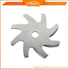 Polished Satin Aluminum Alternator Pulley Fan Blade Universal For GM Ford Chevy picture