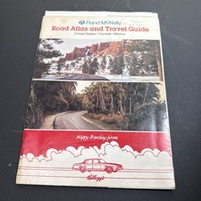 Vintage Rand McNally Road Atlas & Travel Guide USA Canada Mexico Kellogg’s 1980s picture