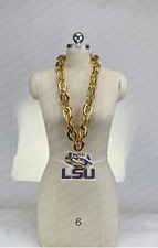 New Louisiana State LSU Tigers Jumbo Gold Big Fan Chain Necklace Foam MI USA picture