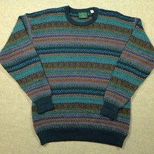 Vintage Gaeltarra Wool Alpaca Sweater Mens 42 Fair Isle Inspired Ireland Jumper picture