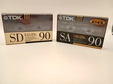 TDK SA90 & SD90 Type II 90 Minute Audio Cassette Tapes NOS Japan 1991  picture
