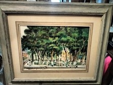 Original Art Zocala,Oaxaca Painting by Lloyd Lozes Goff, Signed, Framed picture
