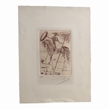 Salvador Dali DON QUIXOTE Artist Proof Hand Signed Pencil Signed Etching picture