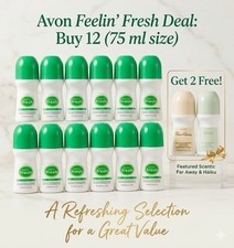 12+2 FREE  Avon Feeling Fresh Roll-On Antiperspirant Deodorant, 2.6 fl. oz picture