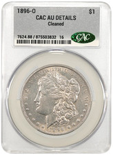 1896 O Morgan Silver Dollar CAC AU Details picture