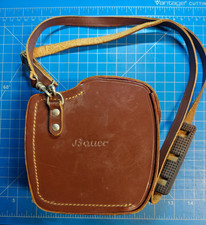 Vintage Bauer Leather 8mm Super 8 Camera Carrying Case Shoulder Strap Germany picture