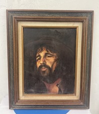 Vintage Waylon Jennings Country Music Singer Oil Painting By Nancy Brannon (AZ) picture