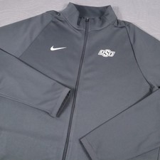 Nike Oklahoma State Cowboys Shirt Jacket Men Gray NCAA Full Zip Player Issued picture