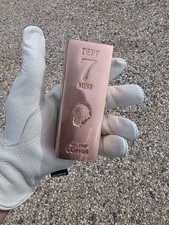 5lb + Hand-Poured .999 Fine Copper Bar Nice Bullion semi polished 5 sides A1 picture