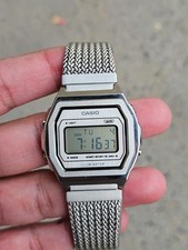 Casio A1000MA-7DF Vintage Digital Watch Stainless Steel Mesh Bracelet Illuminato picture