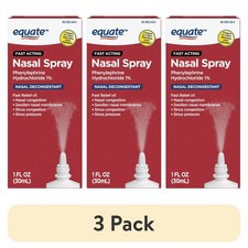 (3 pack) Equate Fast Acting Nasal Spray, Phenylephrne HCl 1%, 1 fl oz picture
