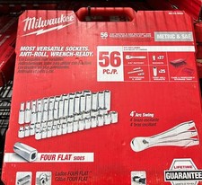 Milwaukee 48-22-9008 56-Piece 3/8 in. Drive Metric + SAE Ratchet and Socket Set picture
