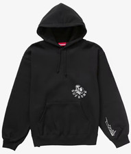 Supreme (wild embroidered) Black Graphic Logo Pullover Hoodie Men's Size XL. picture