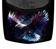Glowing Galaxy Colorful Purple Eagle Truck Hood Wrap Vinyl Car Graphic Decal picture